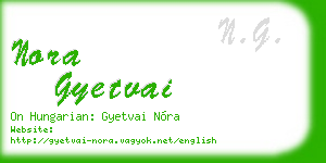 nora gyetvai business card