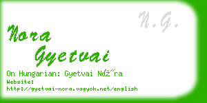 nora gyetvai business card